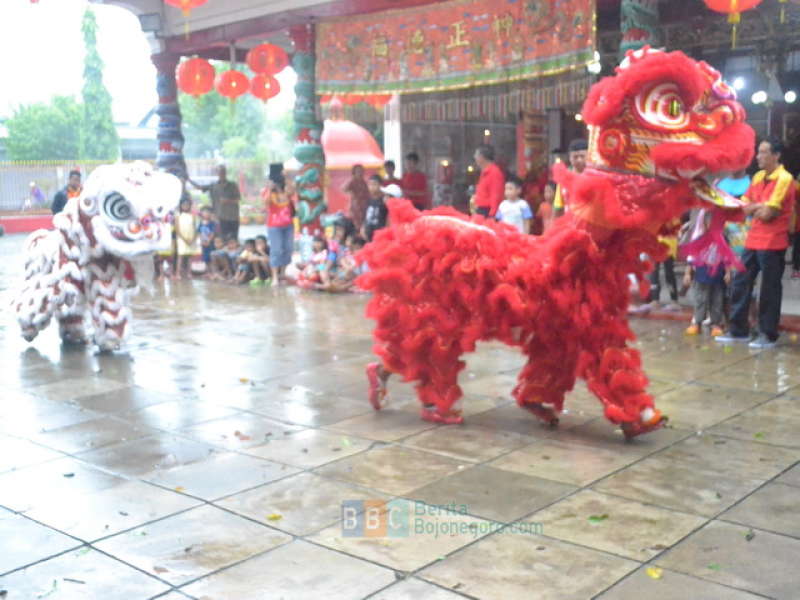 Warga Tionghoa Bojonegoro Gelar Seni Barongsai di Klenteng Hok Swie Bio
