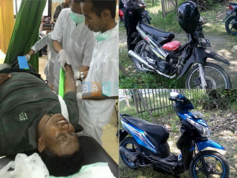 Dua Motor Bersenggolan, Tiga Orang Luka-Luka