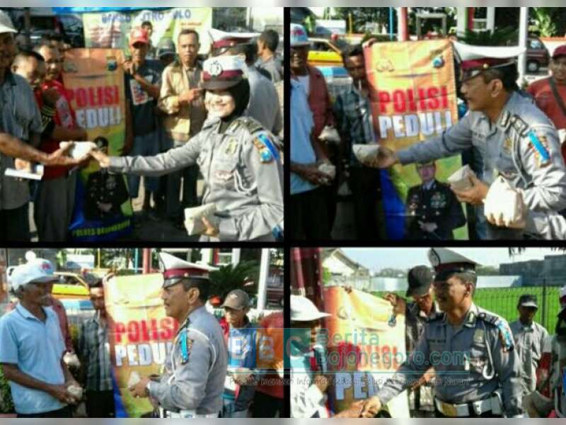 Satlantas Peduli Beri Sarapan Tukang Becak Tiap Jumat