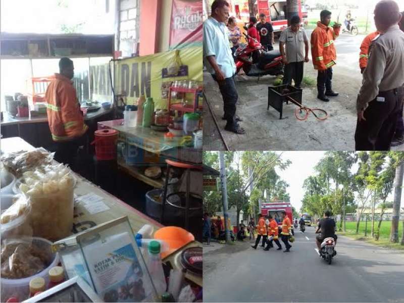 LPG Meledak, Warung Bakso di Jalan Lisman Bojonegoro Kota Nyaris Terbakar