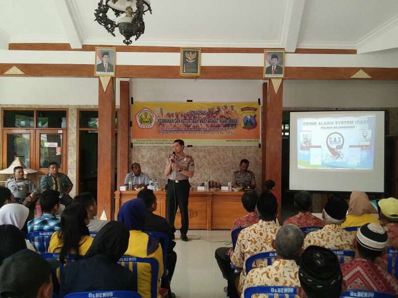 Kapolres Kenalkan CAS Pada Masyarakat Desa Bendo Kecamatan Kapas