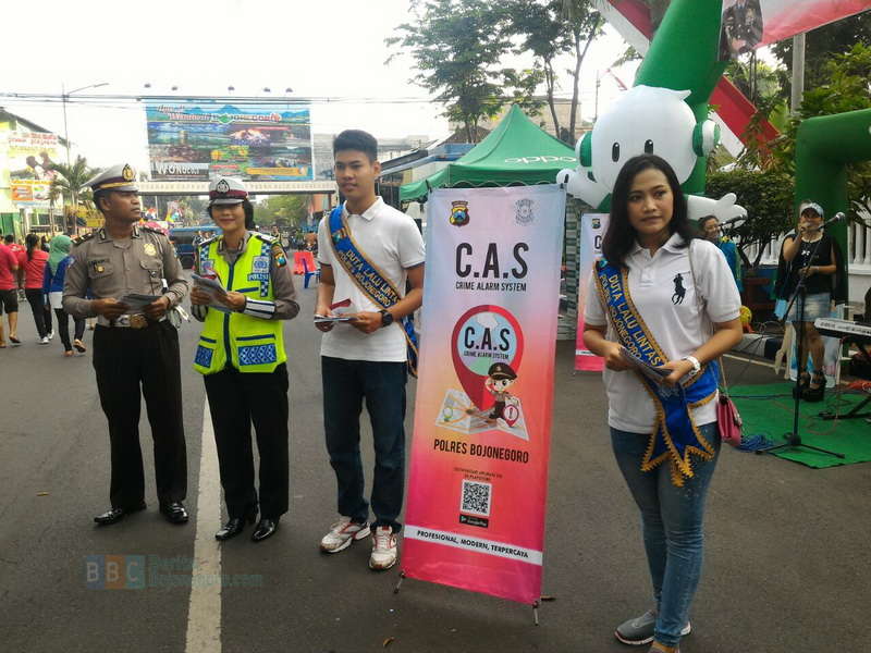Polres Bojonegoro Sosialisasikan Program CAS di Area Car Free Day