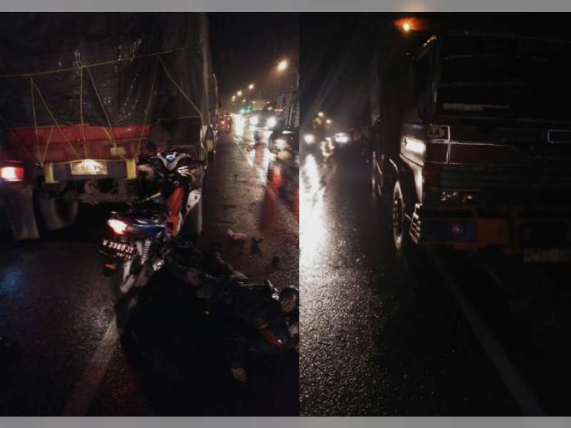 Sruduk Truk dari Belakang Pengendara Motor Meninggal di Tempat