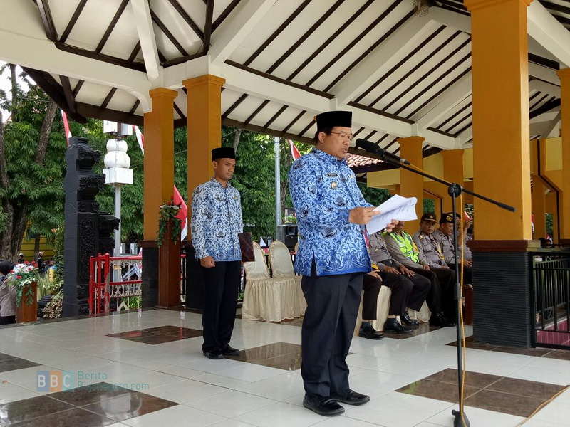 Amanat Bupati dalam Apel Gelar Pasukan Pengamanan Pilkades Serentak di Bojonegoro