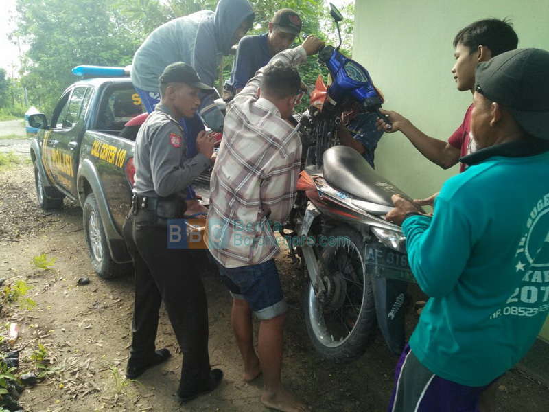 Pengendara Kurang Konsentrasi, Dua Motor Tabrakan di Jalan Raya Malo