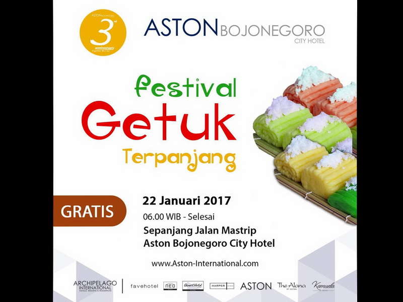 Ultah, Hotel Aston Tampilkan Getuk Terpanjang