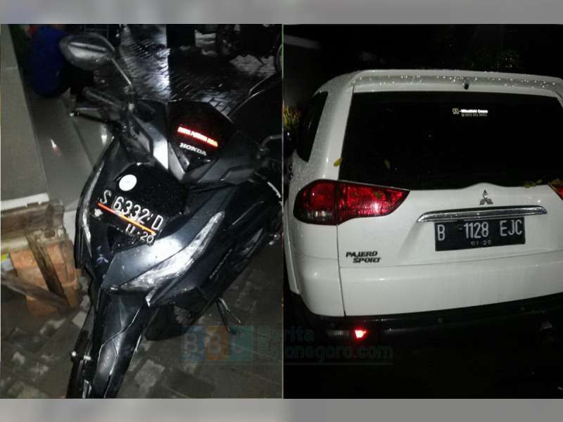 Sepeda Motor Honda Vario Seruduk Pajero, Pengendara Motor Terluka