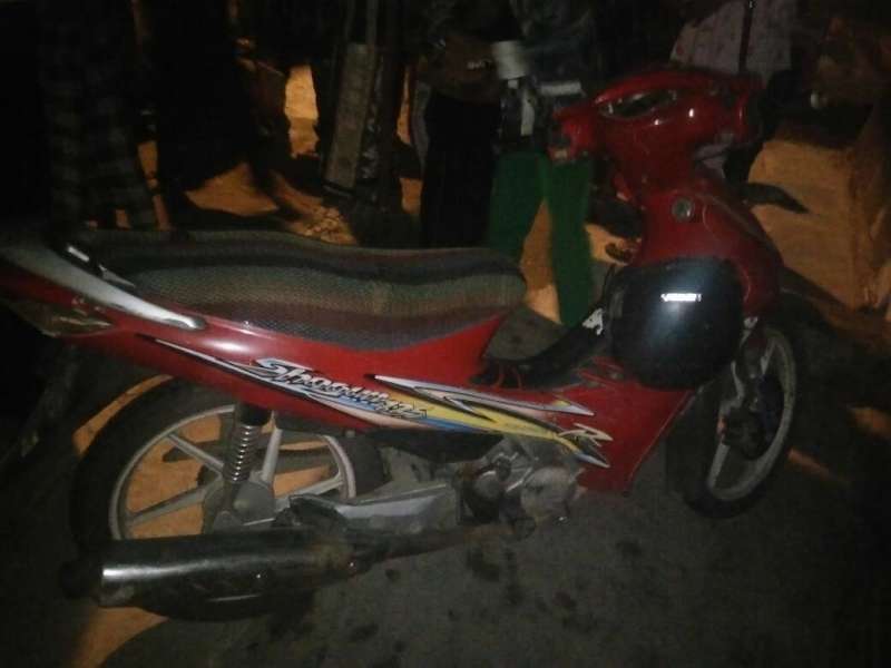 Motor Shogun Tubruk Pejalan Kaki di Balen