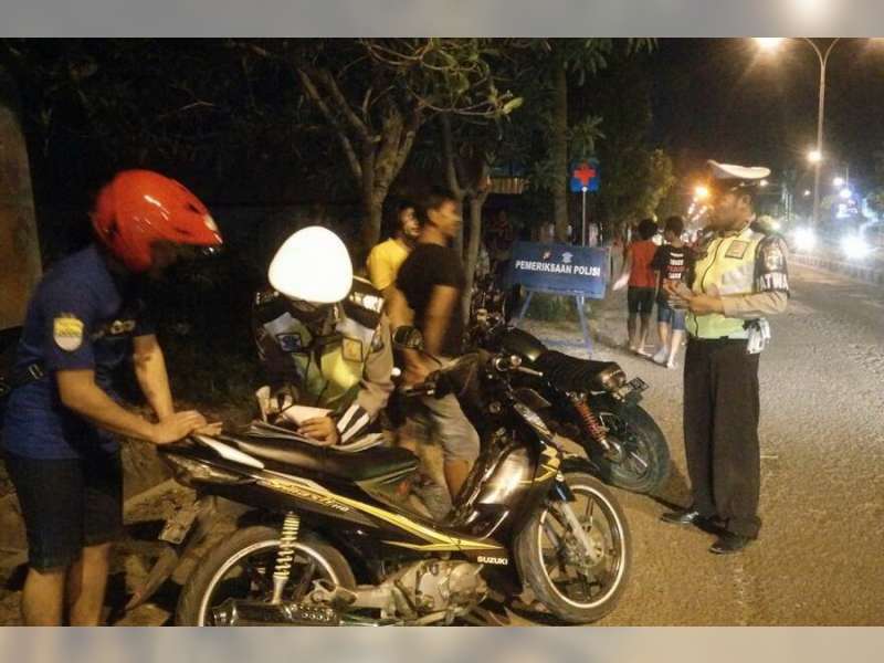 Polres Bojonegoro Tilang 225 Supporter Pelanggar Lalu Lintas, 147 Motor Ditahan
