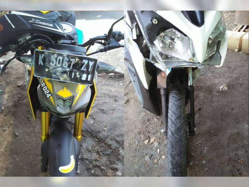 Hendak Belok, Vario Ditabrak Vixion di Kalitidu, Pengendara Vixion Luka-Luka