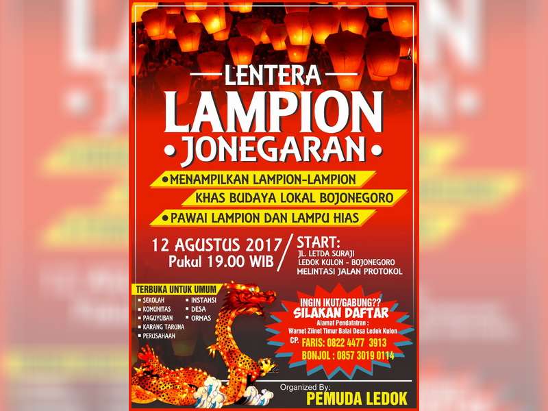 Bangkitkan Kenangan 90-an, Lentera Lampion Besok Akan Hiasi Malam Bojonegoro
