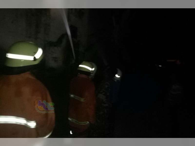 Gudang Oven Tembakau Milik Warga Temayang Terbakar