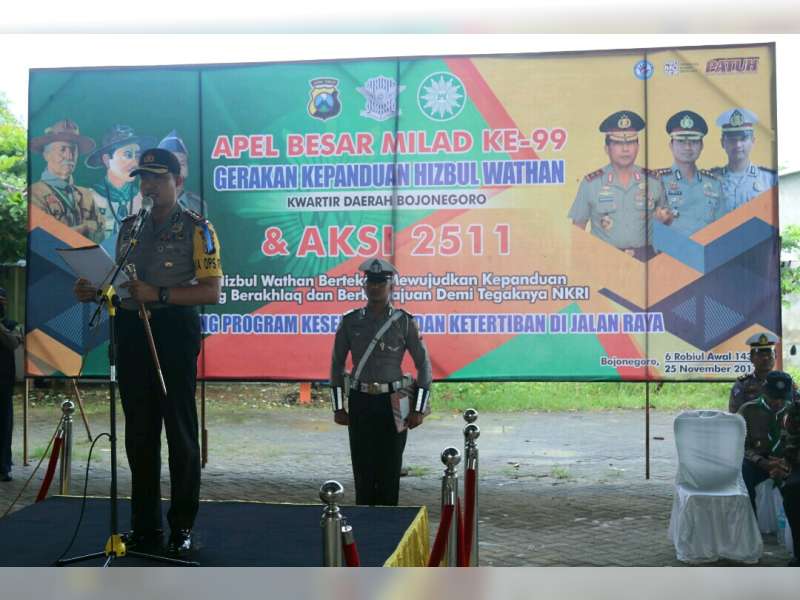 Kapolres Bojonegoro Pimpin Apel Besar Hizbul Wathan