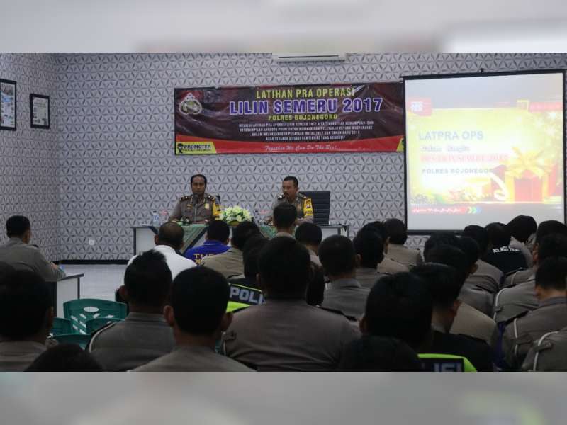 Polres Bojonegoro Gelar Latihan Pra Operasi Lilin Semeru 2017