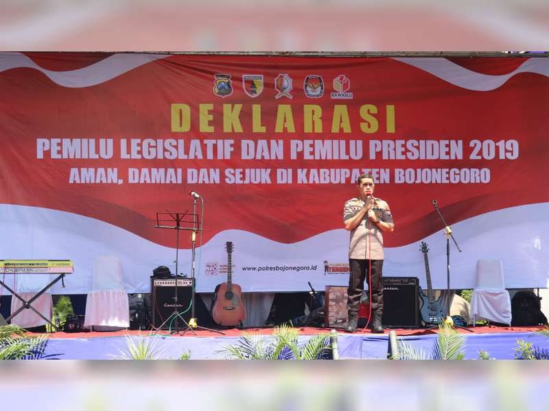 Jelang Pemilu 2019, Polres Bojonegoro Gelar Deklarasi Pemilu Damai
