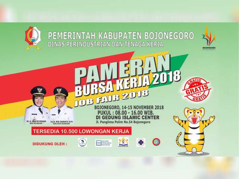 Jangan Lewatkan  Pameran Bursa Kerja Bojonegoro 2018, 10 Ribu Lowongan Menanti