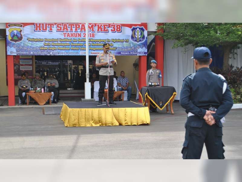 Upacara Peringatan HUT Satpam Digelar di Bojonegoro