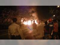 Kebakaran Bengkel di Bojonegoro, 5 Orang Luka-Luka, 1 Truk dan 7 Motor Ludes Terbakar