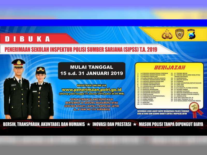 Polri Buka Pendaftaran Anggota dari Sumber SIPSS