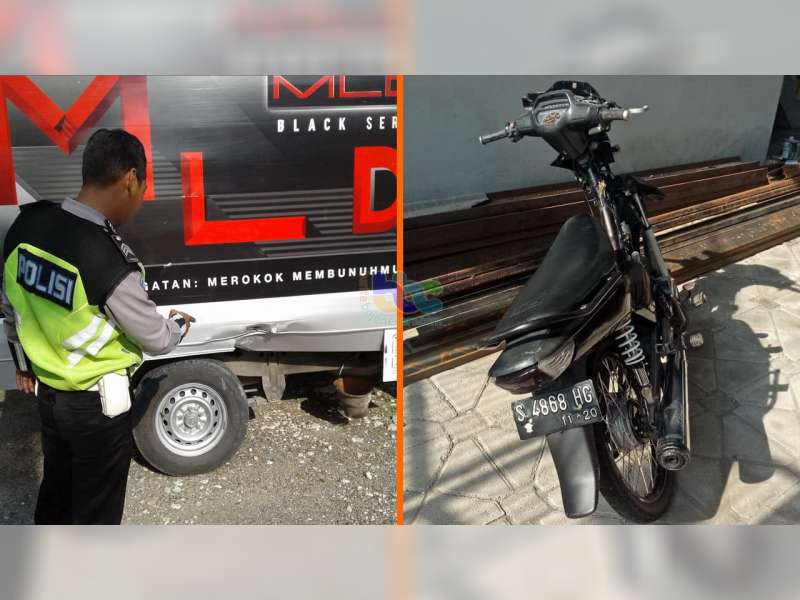 Mendadak Putar Balik, Mobil Boks Ditabrak Motor di Bojonegoro, Pengendara Motor Luka-Luka