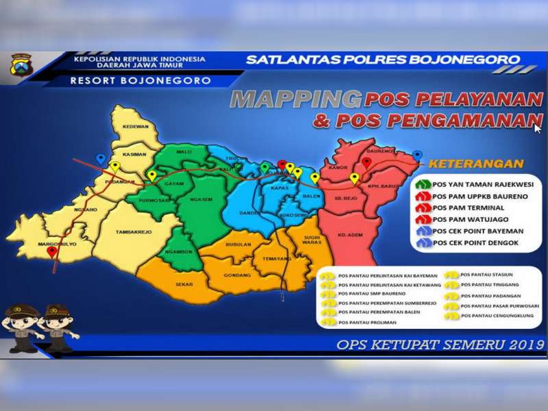 Jelang Mudik Lebaran, Polres Bojonegoro Dirikan Sejumlah Pos dan Siapkan Rekayasa Jalur