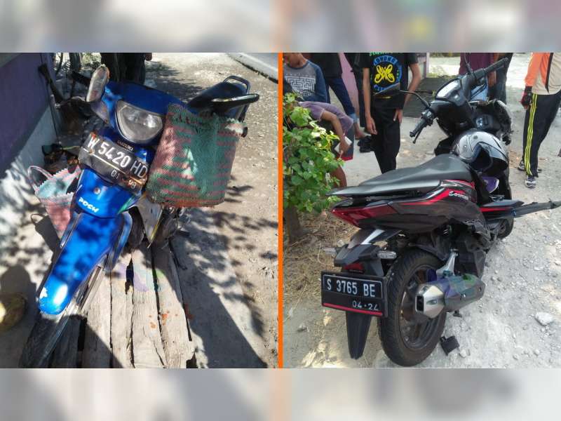 Tabrakan Motor di Balen Bojonegoro, Kedua Pengendara Luka-Luka
