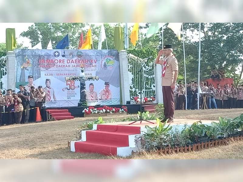 Gubernur Jateng, Buka Jambore Daerah XV, di Bumi Perkemahan Mustika Blora