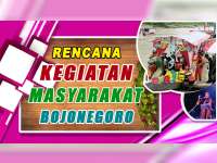 Rencana Kegiatan Masyarakat Bojonegoro 20 September 2019