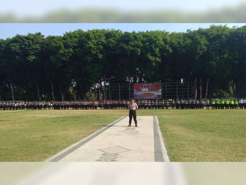 Jelang Pelantikan Presiden, Polres Bojonegoro Laksanakan Apel Gelar Pasukan
