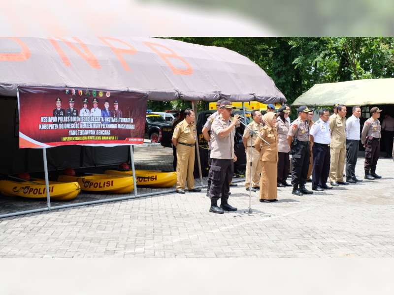 Polres Bojonegoro Gelar Apel Terpadu, Siapsiaga Hadapi Bencana
