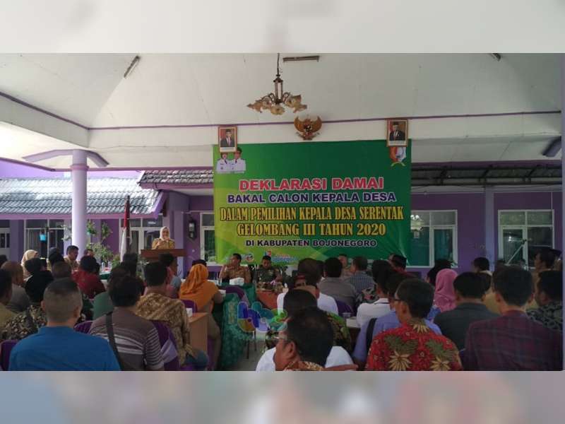 Bakal Calon Kades 4 Kecamatan di Bojonegoro, Lakukan Deklarasi Damai di Baureno