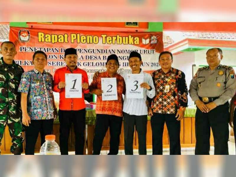 Inilah Nama dan Nomor Urut Calon Kades, Pilkades Kecamatan Sugihwaras Bojonegoro