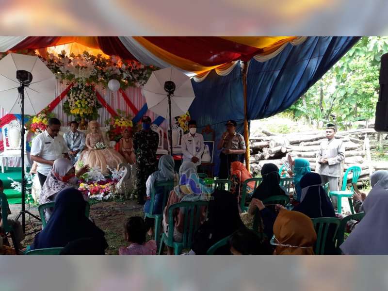 Cegah Virus Corona, Aparat di Dander Bojonegoro Bubarkan Acara Resepsi Pernikahan