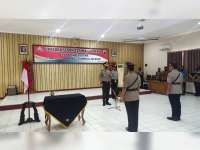 Kapolres Blora Pimpin Upacara Serah Terima Jabatan Wakapolres