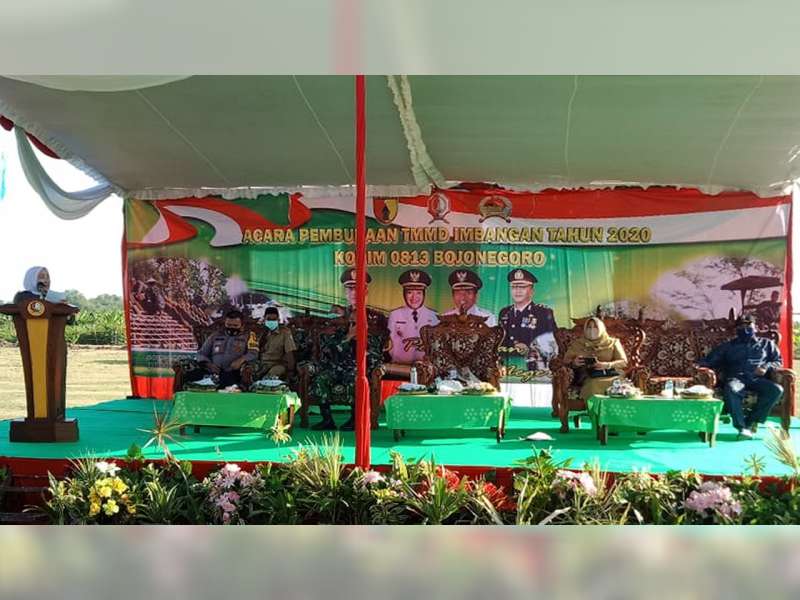 Bupati Bojonegoro Buka TMMD 2020 di Kecamatan Baureno