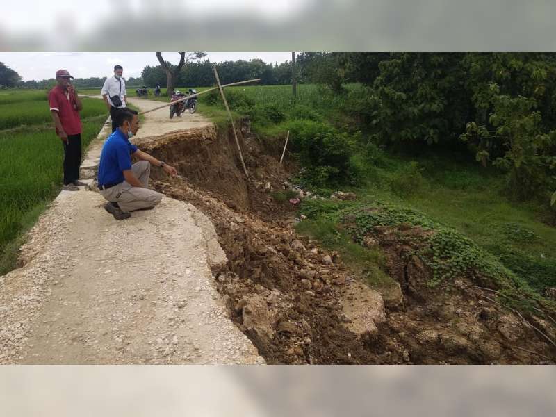 Jalan Penghubung Desa Ngrambitan-Beganjing, Kecamatan Japah Blora, Terputus