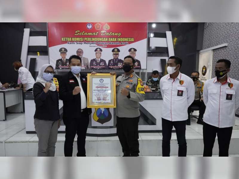 Cepat Tangani Kasus Anak, Polres Bojonegoro Terima Penghargaan dari Komnas Perlindungan Anak