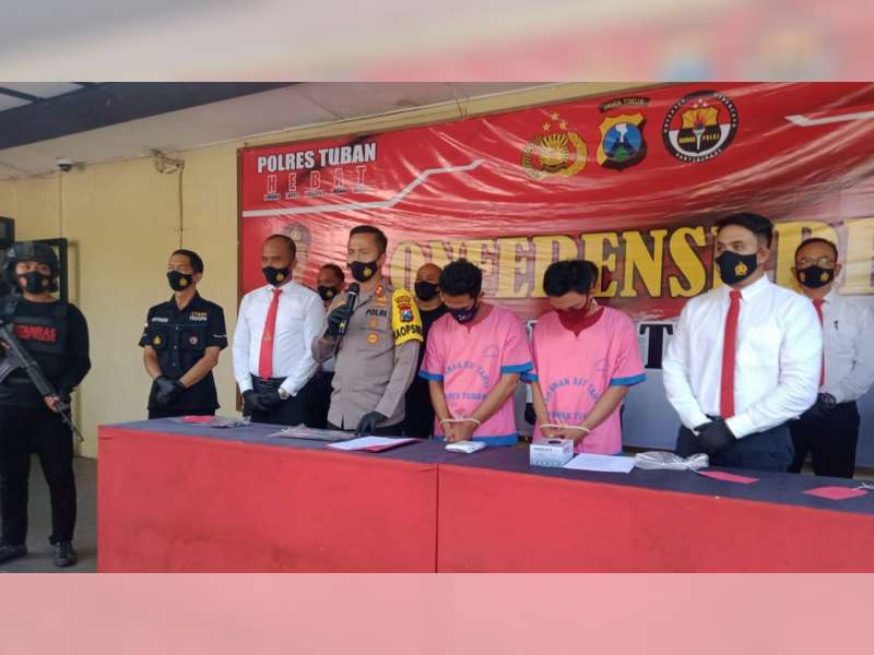 Polres Tuban Tangkap 2 Pelaku Curanmor Asal Palang yang Telah Mencuri 8 Unit Motor
