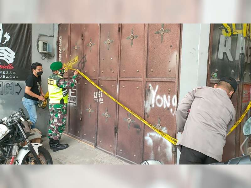 Langgar PPKM Darurat, Sebuah Warkop di Sumberrejo, Bojonegoro, Di-Police Line