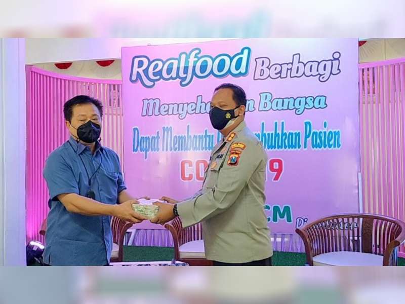 Polres Bojonegoro Terima Bantuan Suplemen dari Realfood