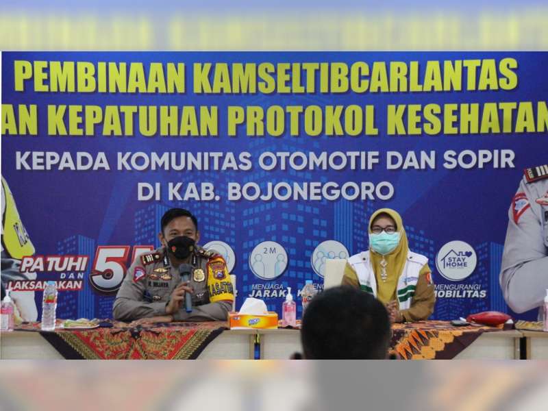 Hari Kedelapan Operasi Patuh Semeru, Sat Lantas Polres Bojonegoro Gelar Pembinaan