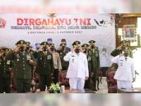 Bupati Blora Ikuti Upacara HUT TNI Ke-76 Secara Virtual