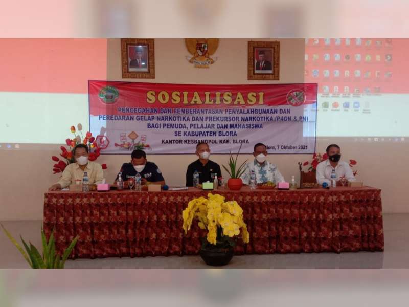 Polres Blora, Kesbangpol, dan BNN, Gelar Penyuluhan Pencegahan Penyalahgunaan Narkotika