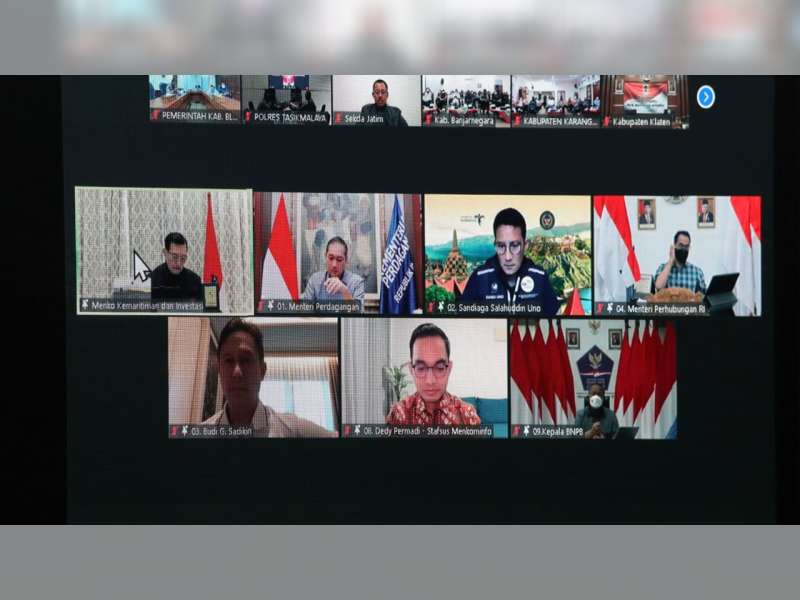 Wakil Bupati Blora Ikuti Rakor Evaluasi PPKM Jawa-Bali Secara Virtual