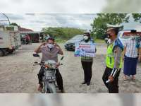 Sat Lantas Polres Blora Gelar Bakti Sosial dan Buka Gerai Masker Gratis