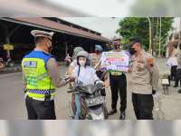 Operasi Zebra Candi 2021, Polres Blora Buka Gerai Masker Gratis dan Public Address