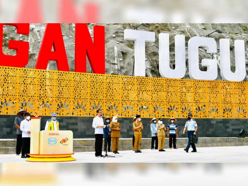 Jaga Ketahanan Pangan Nasional, Presiden Jokowi Resmikan Bendungan Tugu dan Gongseng