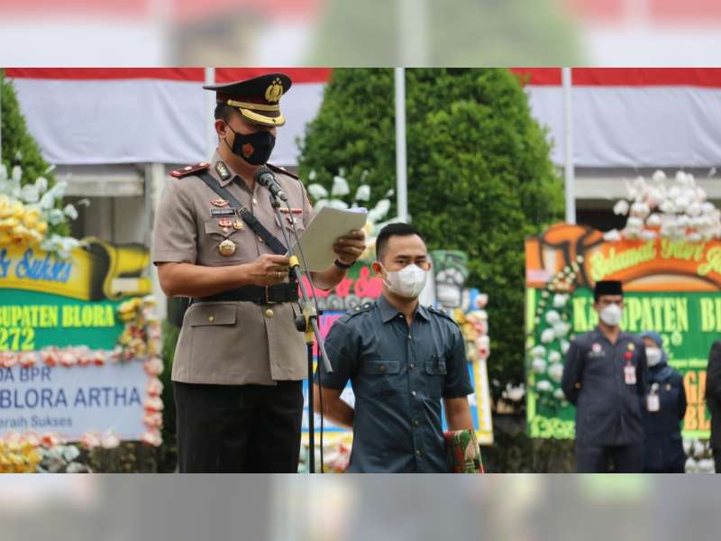 Upacara Peringatan Hari Bela Negara, Wakapolres Blora Bacakan Amanat Presiden RI
