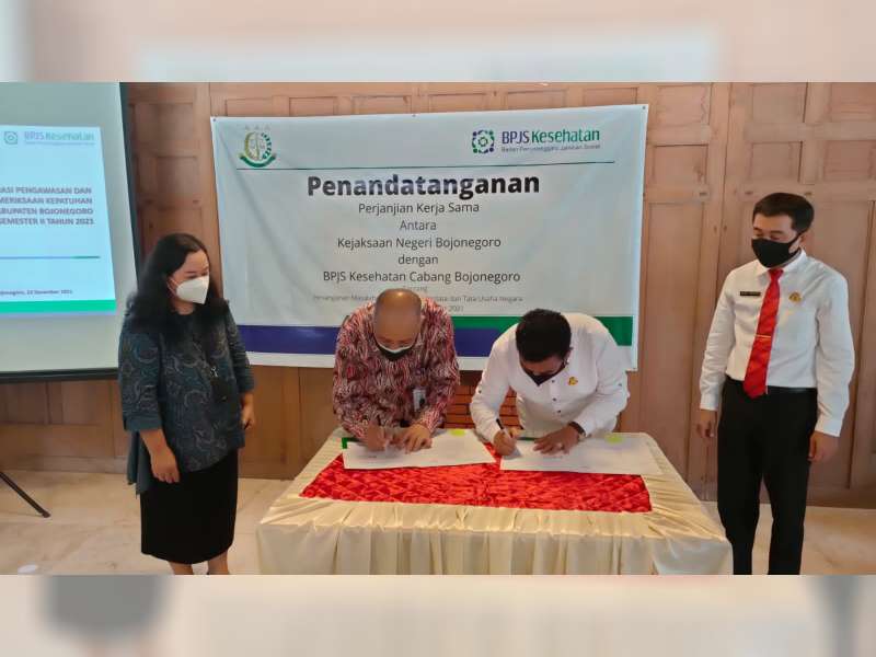 BPJS Kesehatan dan Kejari Bojonegoro Tanda Tangani MoU Tentang Penanganan Datun