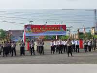 Polres Blora Laksanakan Apel Gelar Pasukan Operasi Lilin Candi 2021